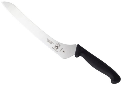 Mercer Culinary Millennia 9-Inch Offset Wavy Edge Bread Knife, Black, E-Commerce Return - Lot 440