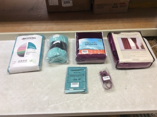 Lot of Curtains, Throw Blanket and Pillowcase - Appear New  - Lot 580