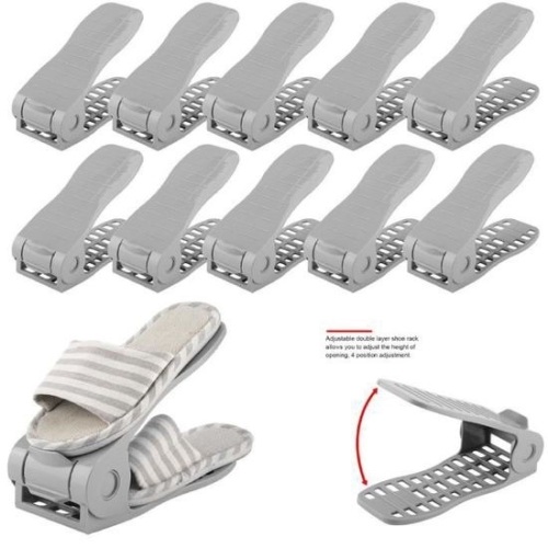 10pcs Adjustable Shoe Organizers - Appear New  - Lot 1003