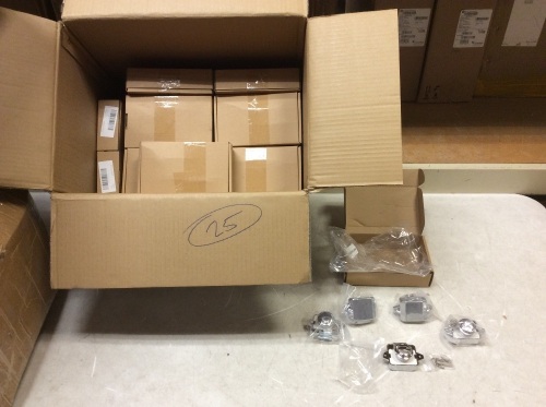 Lot of (25) Push Button Cabinet Locks, 5 pcs - Appear New  - Lot 332