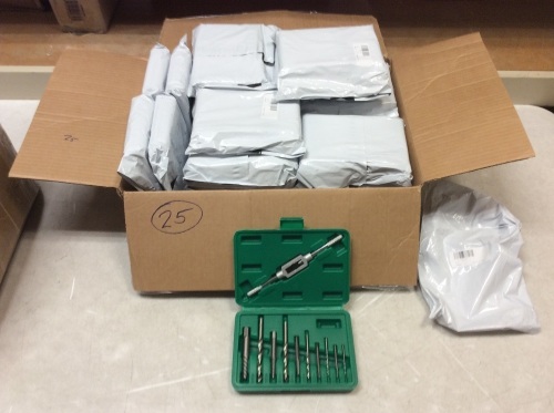 Lot of (25) 11PCS Durable Pro Screw Extractor Drill Guide Removal Broken Bolts Fastners Set - Appear New - Lot 339