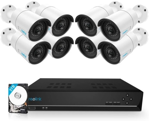 Reolink 16CH 5MP PoE Security Camera System, 8pcs Wired 5MP Outdoor PoE IP Cameras, 5MP 16-Channel NVR with 3TB HDD for Home and Business 24/7 Recording, RLK16-410B8-5MP. NEW, Unopened. $699 Retail Value - Lot 42