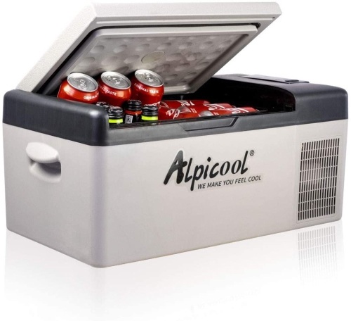 Alpicool C15 Portable Refrigerator 16 Quart(15 Liter) Vehicle, Car, Truck, RV, Boat, Mini Fridge Freezer for Driving, Travel, Fishing, Outdoor -12/24V DC. NEW - Lot 69