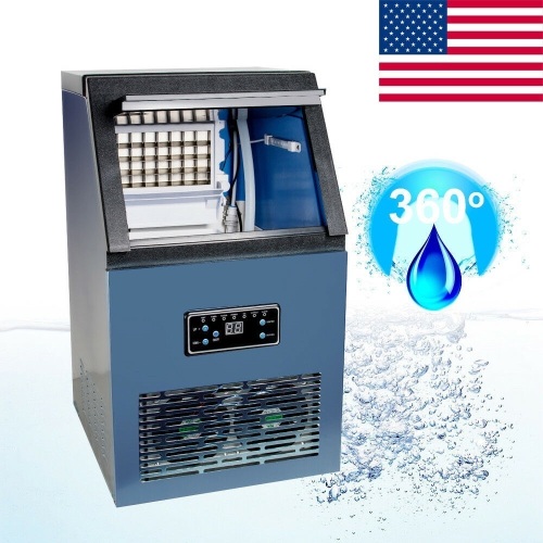 Commercial Ice Maker Cube Machine 50KG Stainless Steel Bar durable. Appears New - Lot 60