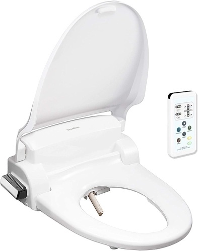 SmartBidet SB-1000 Electric Bidet Seat for Round Toilets with Remote Control- Electronic Heated Toilet Seat with Warm Air Dryer and Temperature Controlled Wash Functions. Appears New - Lot 63