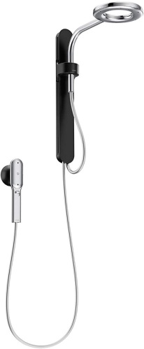 Moen N214C0BLC Nebia Nebia by Moen Spa Shower including Rainshower, Handshower and Magnetic Dock, Matte Black/Chrome. NEW. $340 Retail Value - Lot 52