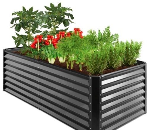 Outdoor Metal Raised Garden Bed for Vegetables, Flowers, Herbs - 6x3x2ft,APPEARS NEW