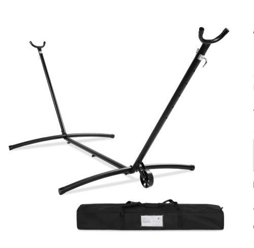 Portable Heavy-Duty Steel Hammock Stand w/ Built-In Wheel, Case - 9ft,APPEARS NEW
