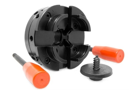 WEN LA4444 4-Inch 4-Jaw Self-Centering Lathe Chuck Set with 1-Inch x 8TPI Thread - Lot 33