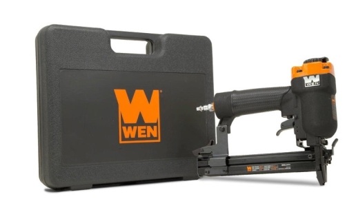 WEN 61711 18-Gauge 3/8-Inch to 1-Inch Air-Powered 1/4-Inch Narrow Crown Pneumatic Stapler - Lot 34