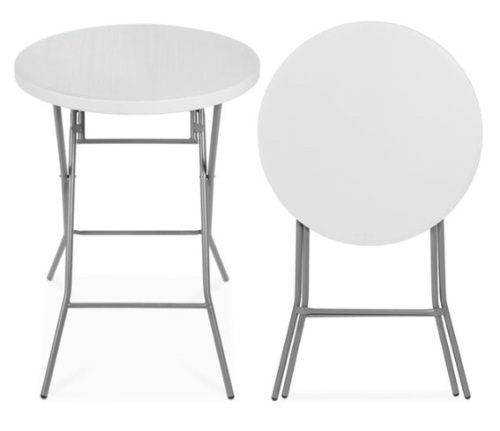 Bar Height Folding Table Indoor Outdoor Accessory w/ Thick Table Top - 32in - Lot 129