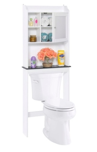 Over-the-Toilet Bathroom Storage Cabinet w/ 1 Door - Lot 130