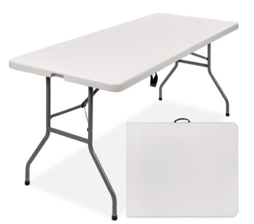 6ft Portable Folding Plastic Dining Table w/ Handle, Lock - Lot 135
