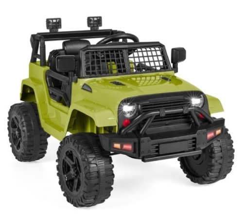 12V Kids Ride-On Truck Car w/ Parent Remote Control, Spring Suspension, Green - Lot 136
