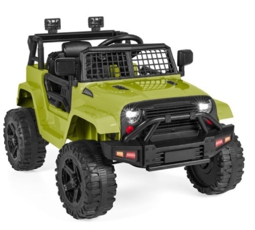 12V Kids Ride-On Truck Car w/ Parent Remote Control, Spring Suspension, Green - Lot 162