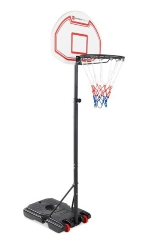 Kids Height-Adjustable Basketball Hoop, Portable Backboard System w/ Wheels, White Backboard - Lot 196
