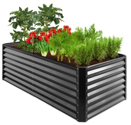 Outdoor Metal Raised Garden Bed for Vegetables, Flowers, Herbs - 6x3x2ft - Lot 204