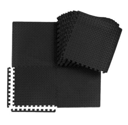 Multipurpose Foam Tiles Customizable Floor Mat, Black - Lot 303