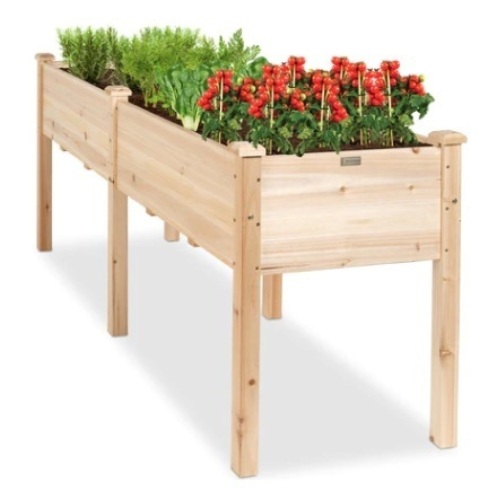 Elevated Wood Garden Planter Stand, 72x24x30in - Lot 308