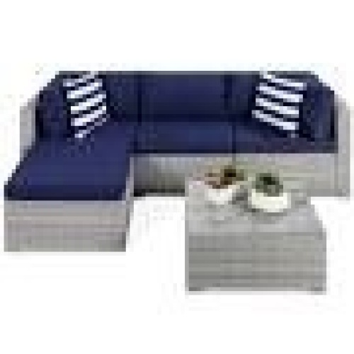 BCP. SKY. 6141 { A, B } BEST CHOICE PRODUCTS  5 Piece Modular  OutDoor  Sofa Conversation Furniture Set  - Lot 60
