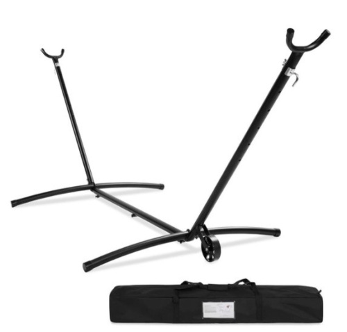 Portable Heavy-Duty Steel Hammock Stand w/ Built-In Wheel, Case - 9ft - Lot 216
