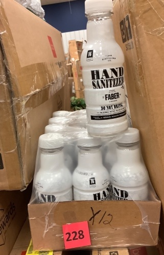 Faber Hand Sanitizer 16oz PET botles- 12 pack - Lot 228