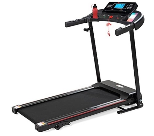 Best Choice Products Folding Treadmill with Manual Incline, Fitness Workout Exercise Machine w/Wireless Bluetooth Speakers, LCD Screen, Shock-Absorbent Running Deck, Device Holder - Black  - Lot 236