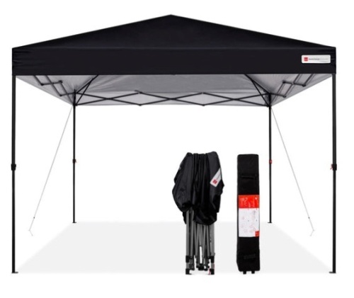 One-Person Setup Instant Pop Up Canopy w/ Wheeled Bag - 10x10ft, Color May Vary - Lot 348