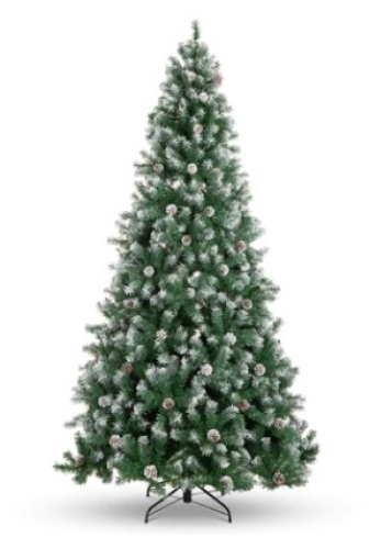 Pre-Decorated Christmas Tree w/ Pine Cones, Flocked Branch Tips - Lot 329