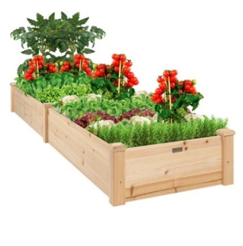 8x2ft Wooden Raised Garden Bed Planter - Lot 341