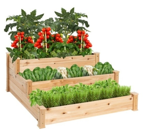 3-Tier Raised Fir Wood Garden Bed Planter - Lot 262
