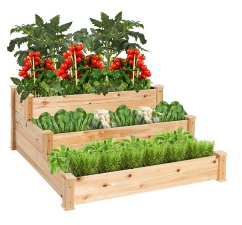 3-Tier Raised Fir Wood Garden Bed Planter - Lot 263