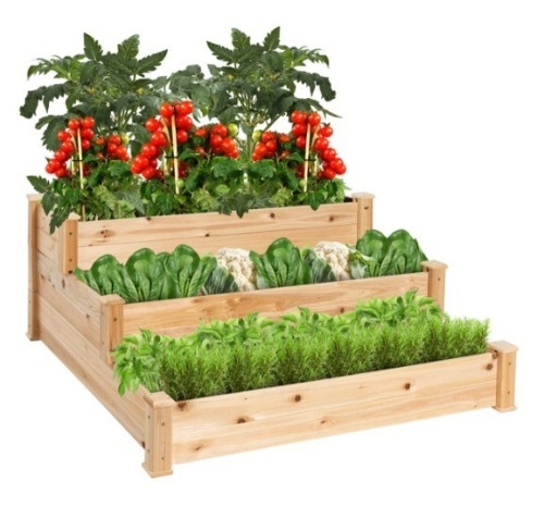 3-Tier Raised Fir Wood Garden Bed Planter - Lot 264