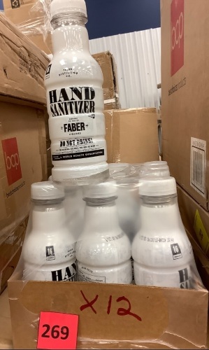 Faber Hand Sanitizer 16oz PET bottles- 12 pack - Lot 269