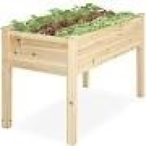 BCP. SKY. 2383. : Best Choice Products  Elevated Raised Wood planter Garden Bed box Stand For Back Yard - Lot 94