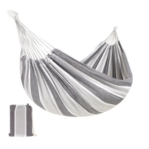 2-Person Brazilian-Style Double Hammock w/ Portable Carrying Bag, Slate - Lot 394