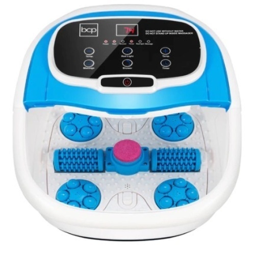 Automatic Heated Shiatsu Massage Foot Bath Spa w/ Pumice Stone, Sky Blue - Lot 397