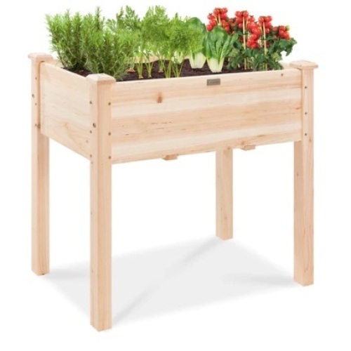  Elevated Wood Garden Planter Stand, 34x18x30in - Lot 602