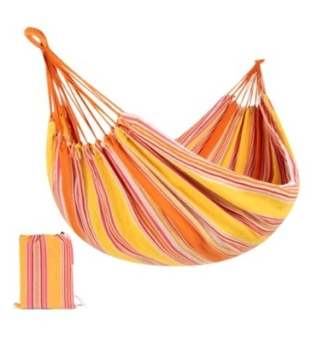 2-Person Brazilian-Style Double Hammock w/ Portable Carrying Bag, Sunset - Lot 606