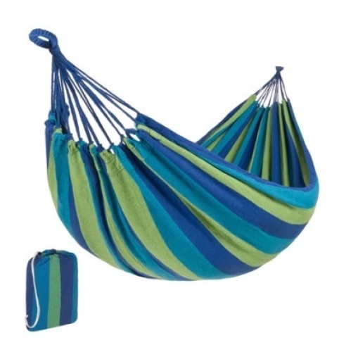 2-Person Brazilian-Style Double Hammock w/ Portable Carrying Bag, Blue - Lot 607