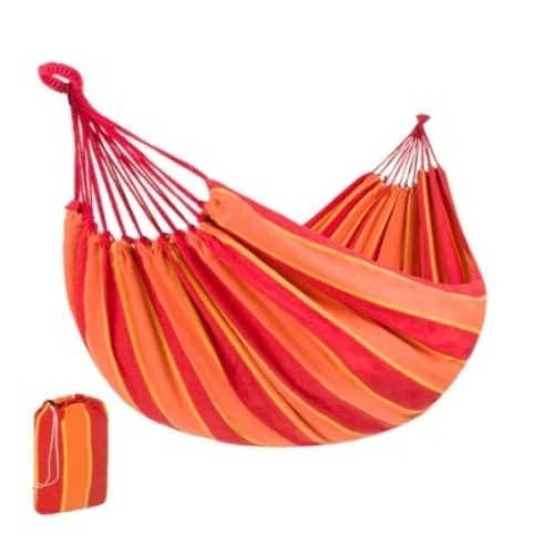 2-Person Brazilian-Style Double Hammock w/ Portable Carrying Bag, Orange - Lot 613