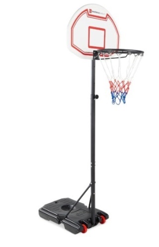 Kids Height-Adjustable Basketball Hoop, Portable Backboard System w/ Wheels, White Backboard - Lot 518