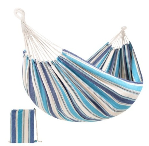 2-Person Brazilian-Style Double Hammock w/ Portable Carrying Bag, Ocean - Lot 519