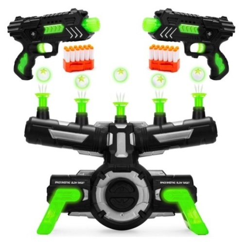 Glow-in-the-Dark Floating Target & Gun Set w/ 24 Darts, 20 Targets - Lot 531