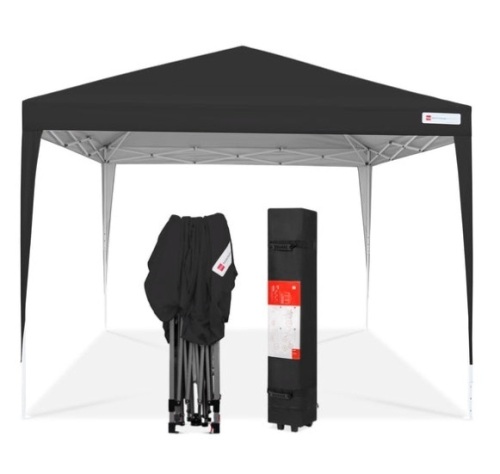 Outdoor Portable Pop Up Canopy Tent w/ Carrying Case, 10x10ft, Blue - Lot 536