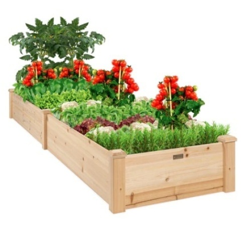 8x2ft Wooden Raised Garden Bed Planter - Lot 631