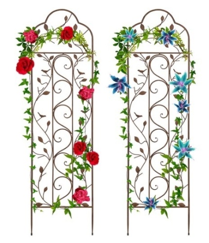 Set of 2 Iron Arched Garden Trellis - Lot 555