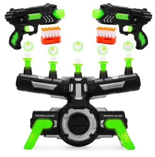 Glow-in-the-Dark Floating Target & Gun Set w/ 24 Darts, 20 Targets - Lot 557