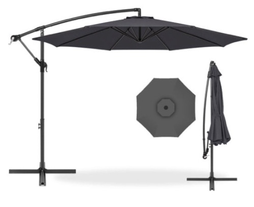Offset Hanging Patio Umbrella - 10ft, Gray - Lot 562