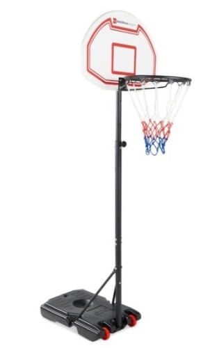 Kids Height-Adjustable Basketball Hoop, Portable Backboard System w/ Wheels, White Backboard - Lot 423